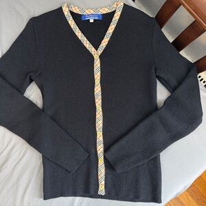 【Burberry】Blue Label Cardigan Nova Check Accent Size XS/S